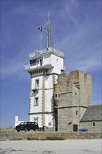 The semaphore of Penmarc'h and the fortified Saint Pierre Chapel, Brittany, France, Europe