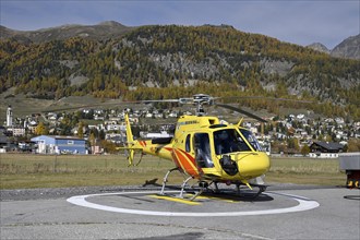 Engadin Airport Helicopter Heli Bernina, Samedan, Switzerland, Europe