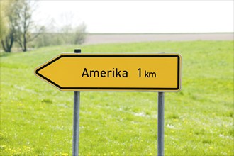 Place name sign America