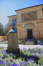 The Villa Wahnfried, Haus Wahnfried, former home of Richard Wagner, in front of it the bustle of