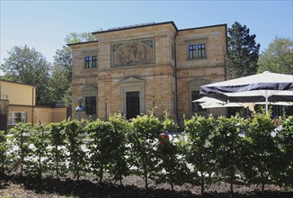 Villa Wahnfried, Haus Wahnfried, former home of Richard Wagner, in front of it the bustle of Ludwig