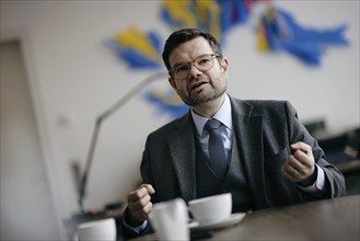 Marco Buschmann (FDP), Bundesminister der Justiz, aufgenommen im Rahmen eines Interview fue NBR in