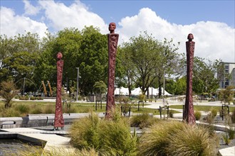 Maori-Totem, Rotorua, Neuseeland