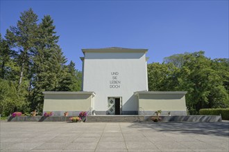 Cemetery Chapel, Friedrichsfelde Central Cemetery, Gudrunstrasse, Lichtenberg, Berlin, Germany,