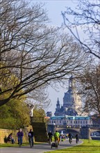 Spring on the Königsufer in Dresden