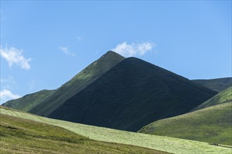 The Monts Dore. Regional park of the Auvergne volcanoes. The Puy de Monne and in the background the