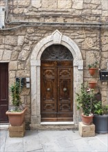 Wooden Door, Sorano, Tuscany, Italy, Europe