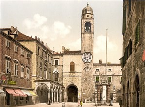 The Corpi di Guardi square in Ragusa, today Dubrovnik, Dalmatia, today Croatia, c. 1890, Historic,