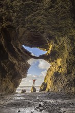 Interior of the Yoda-Cave inside volcanic Hjorleifshofdi mountain at Hjörleifshöfði Cape,