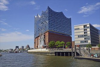 Europe, Germany, Hanseatic City of Hamburg, Elbe, Elbe Philharmonic Hall, glass facade, Hamburg,