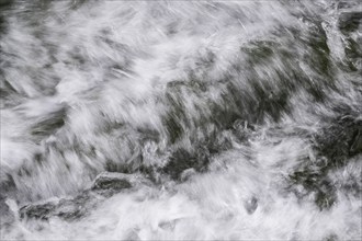 Fast-flowing water, stream, Swabian Alb, Baden-Württemberg, Germany, Europe