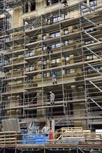 Europe, Germany, Hamburg, City, Construction site, Bleichenfleet, Scaffolding, Hamburg, Hamburg,