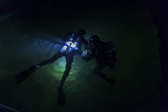 Divers in the Marie Louise Stolln visitor mine