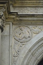 Detail above portal, putto, putto, relief, stone, Hohentübingen Palace, Museum of the University of