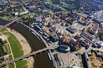 Aerial view of Dresden Old Town