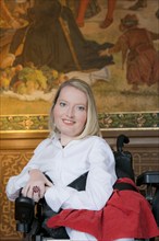 Wheelchair user in Meissen at Albrechtsburg Castle