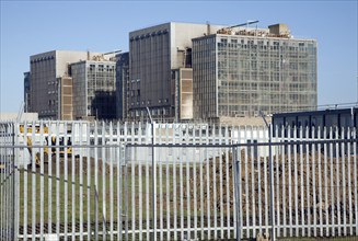 Decommissioned Magnox nuclear power station, Bradwell on Sea, Essex, England, UK