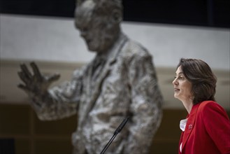 Katarina Barley, SPD lead candidate for the European elections, at a press conference in Berlin, 12