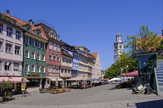 Marienplatz with Blaserturm, Ravensburg, Upper Swabia, Baden-Württemberg, Germany, Europe