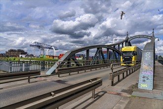 Container terminal at the Rhine port of Krefeld, inland port, 4th largest public port in North