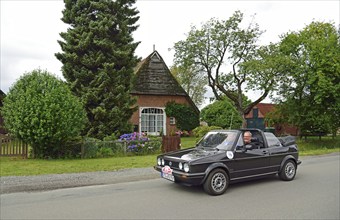 Europe, Germany, Lower Saxony, Lower Elbe Classics, classic car tour, VW Golf cabriolet 1303,