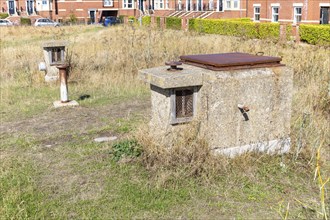 Cold War nuclear shelter underground military building, Martello Park, Felixstowe, Suffolk,