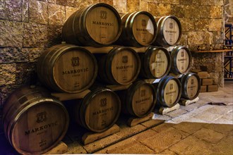 Wine cellar, small, modern family winery Marcovic near Cetinje, Montenegro, Cetinje, Montenegro,