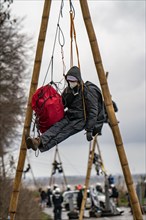 Beginning of the eviction of the Lützerath hamlet, camp of climate activists and squatters, at the