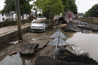 Flood in North Rhine-Westphalia, the village of Iversheim on the Erft was almost completely flooded