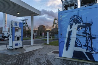 Hydrogen filling station, at the Hertern hydrogen competence centre, h2Herten, on the site of the