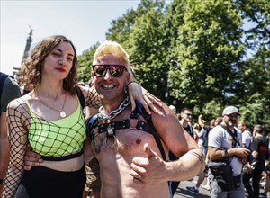 Techno fans celebrate in Berlin Rave the Planet, Berlin, 08.07.2023