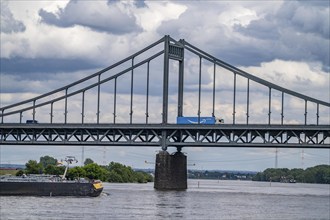 The Krefeld-Uerdingen Bridge over the Rhine, between Krefeld and Duisburg, bridle belt bridge from