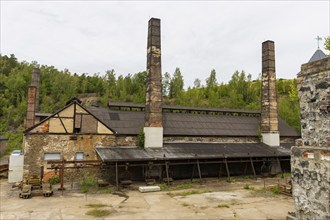 The more than 800-year-old Muldenhütten smelter site. The still existing, historical and