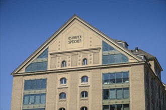 Osthafen Speicher, historic granary at Berlin's Osthafen harbour, former warehouse on the Spree,