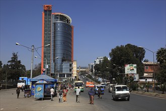 Addis Ababa, high-rise building in the city centre, Ethiopia, Africa