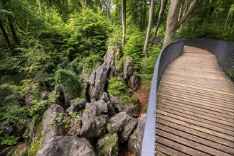 The Felsenmeer in Hemer, Sauerland, geotope, with rugged rock formations, nature reserve, North