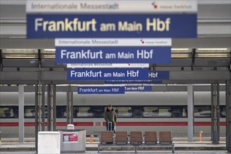 Frankfurt am Main main station, tracks, platforms, trains, Hesse, Germany, Europe