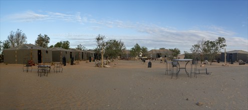 Desert camp in the desert, Erg Chebbi, Sahara, Merzouga, Morocco, Africa