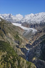 Panorama trail from Belalp to Riederfurka, Aletsch Glacier, Hiking, Hiking, Mountain hiking,