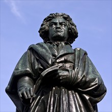 The Beethoven Monument commemorates the famous composer Ludwig van Beethoven on Münsterplatz, Bonn,