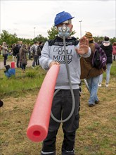 Demonstration against the restrictions in the Corona crisis, anti-vaccination, protest against