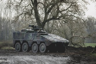 An armoured transport vehicle (called Boxer) of the German Armed Forces photographed during the