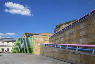 New State Gallery Stuttgart, exterior view. Postmodern architecture, James Stirling architecture,