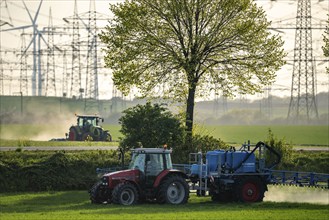 Crop protection products are sprayed on a field near Grevenbroich, Germany, Europe