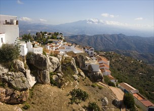 Hilltop Andalusian village of Comares, Malaga province, Spain, Europe