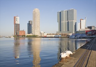 De Rotterdam building designed by architect Rem Koolhaas as a vertical city nears completion in