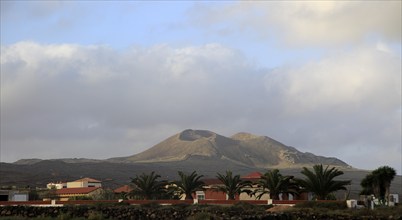 Volcano cones near La Oliva, Fuerteventura, Canary Islands, Spain, Europe