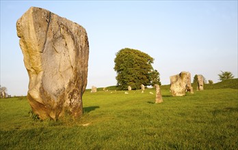 Neolithic stone circle and henge at Avebury, Wiltshire, England, UK