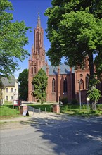 Europe, Germany, Mecklenburg-Western Pomerania, island town Malchow, view to the cultural centre