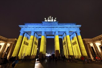 On the anniversary of the Russian war of aggression against Ukraine, the Brandenburg Gate is